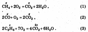 уравнение  реакции горения метана